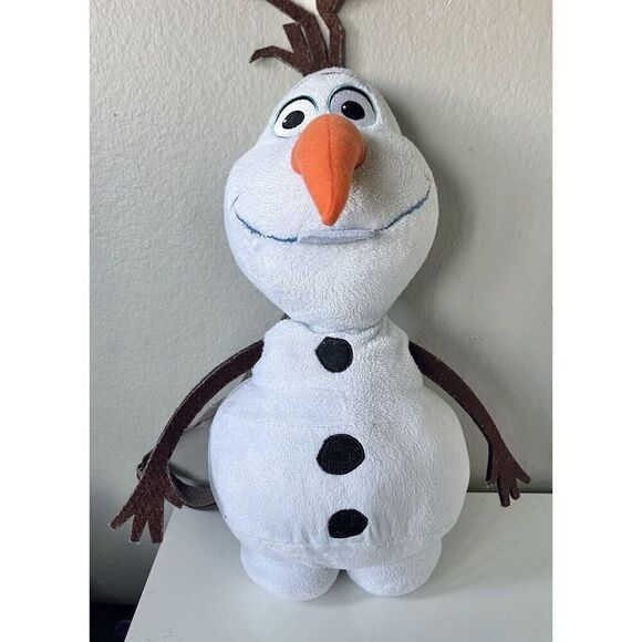 Disney Frozen S Zipper Backpack Olaf Snowman Plush Doll Stuffed Animal 18" Tall - Picture 1 of 3